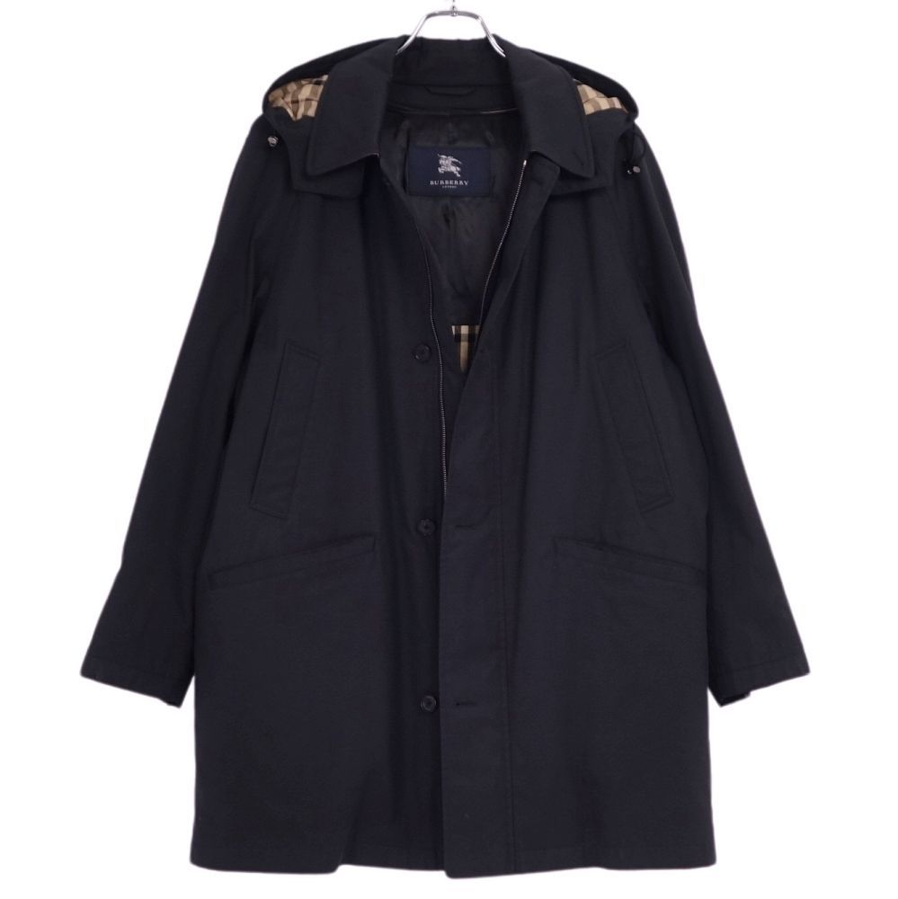 バーバリー ロンドン BURBERRY LONDON コート ライナー付き コットン アウター メンズ M ブラック バーバリー ロンドン BURBERRY LONDON コート ライナー付き コットン