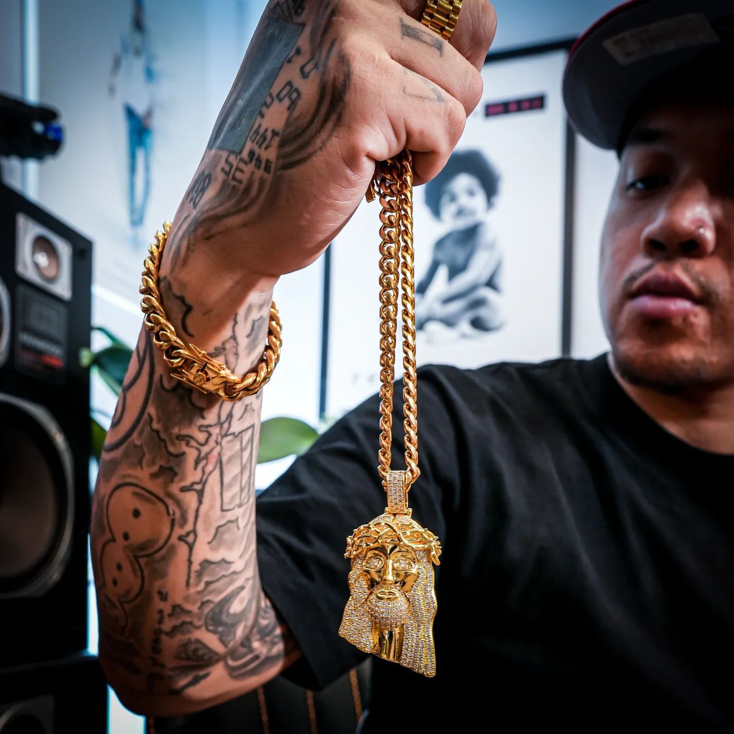 GOLDEN GILT XL Jesus Piece ゴールド ネックレス ジーザス ペンダント