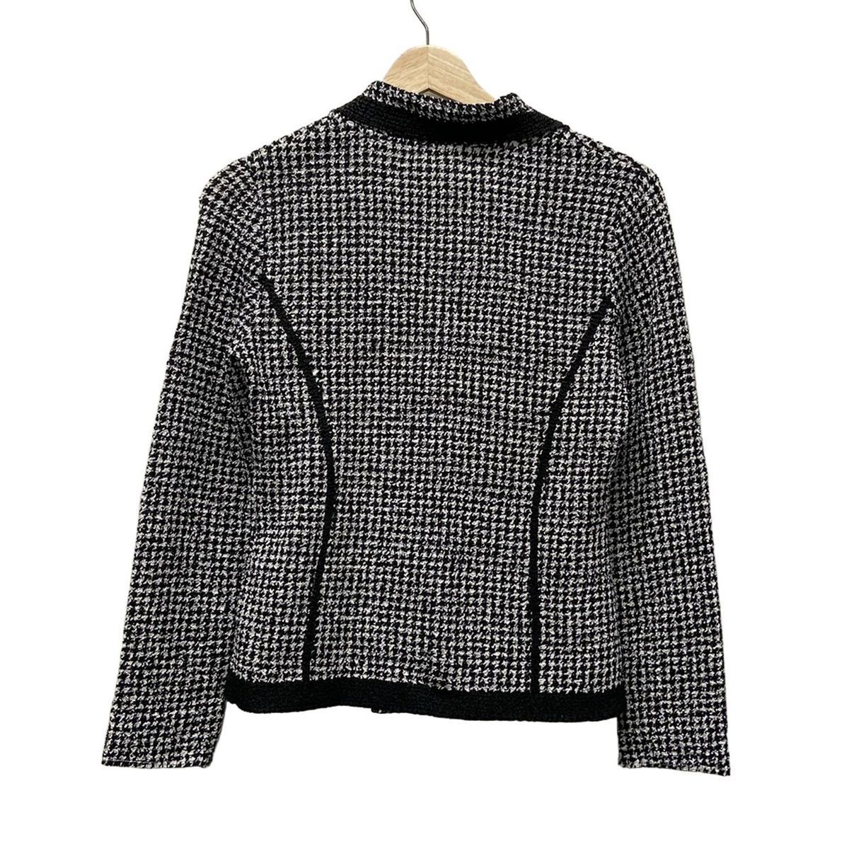ノコプリーツ ジャケット サイズ40 M レディース美品 - 黒×白