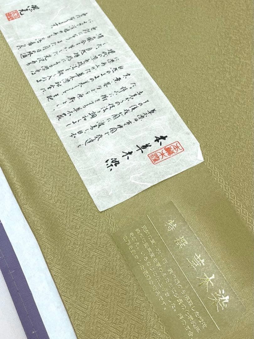 色無地 本草木染め 紋意匠 八掛付き 正絹 反物 - メルカリ