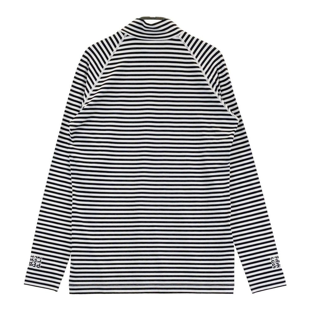サイズ：5 PEARLY GATES パーリーゲイツ  ハイネック 長袖Tシャツ ボーダー柄 ホワイト系 [240101437126] ゴルフウェア メンズ ストスト PEARLY GATES パーリーゲイツ ハイネック 長袖Tシャツ ボーダー