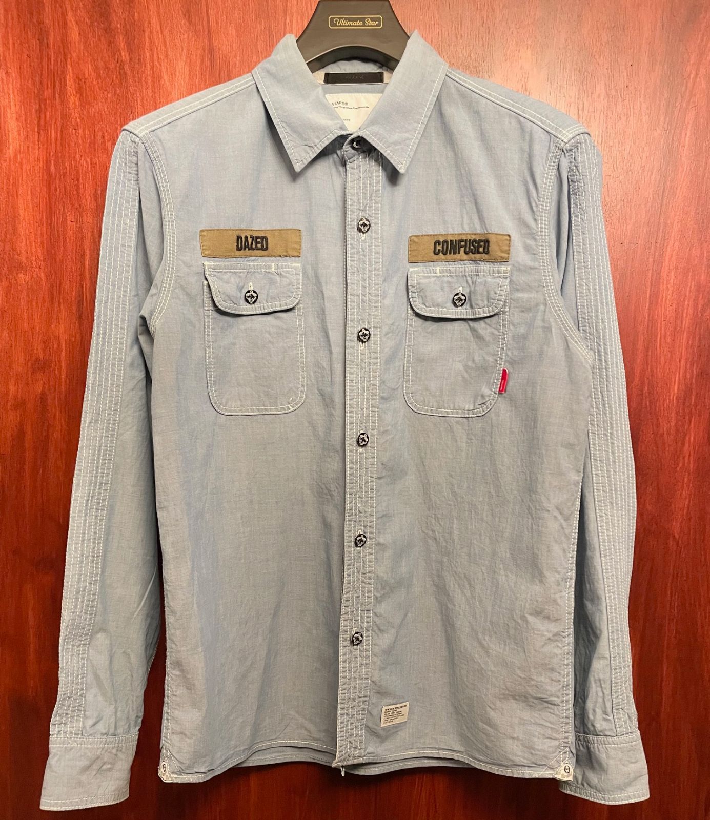 653　石原幸二　山根窯　飴釉縄文八寸皿　未使用品　師　岩井窯　山本教行　 WTAPS (ダブルタップス) Union ダンガリー長袖シャツ SIZE M