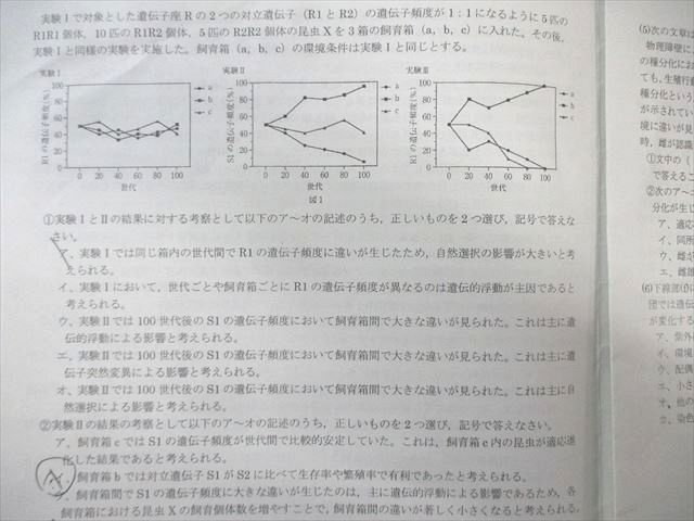 茨城県立竹園高校 高3多数 生物 教科書・プリントセット 定期