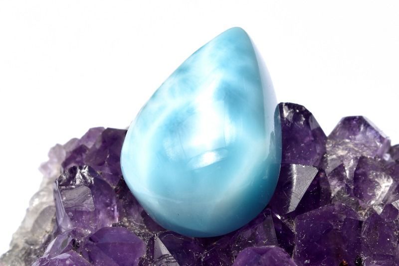 高品質大きめオーバルラリマーブレスレット カリブ海の宝石 浄化用