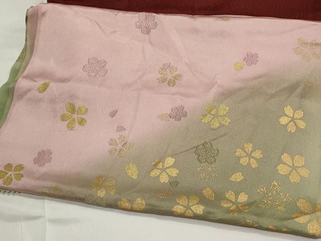 平和屋着物★和装小物　上質な帯揚げ10枚　金銀糸　桜　雲重ね吉祥文　ぼかし染　未使用あり　逸品　CAAI9944qe 平和屋着物☆和装小物 上質な帯揚げ10枚 金銀糸 桜 雲重ね吉祥文