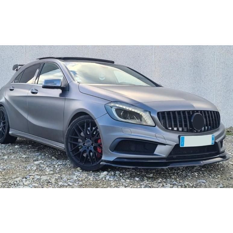 スポーティ全開♪ ベンツ カーボン ルック フロントバンパー リップ スポイラー W166 C292 GLE350d GLE43 AMG GLEクラス SUV クーペ