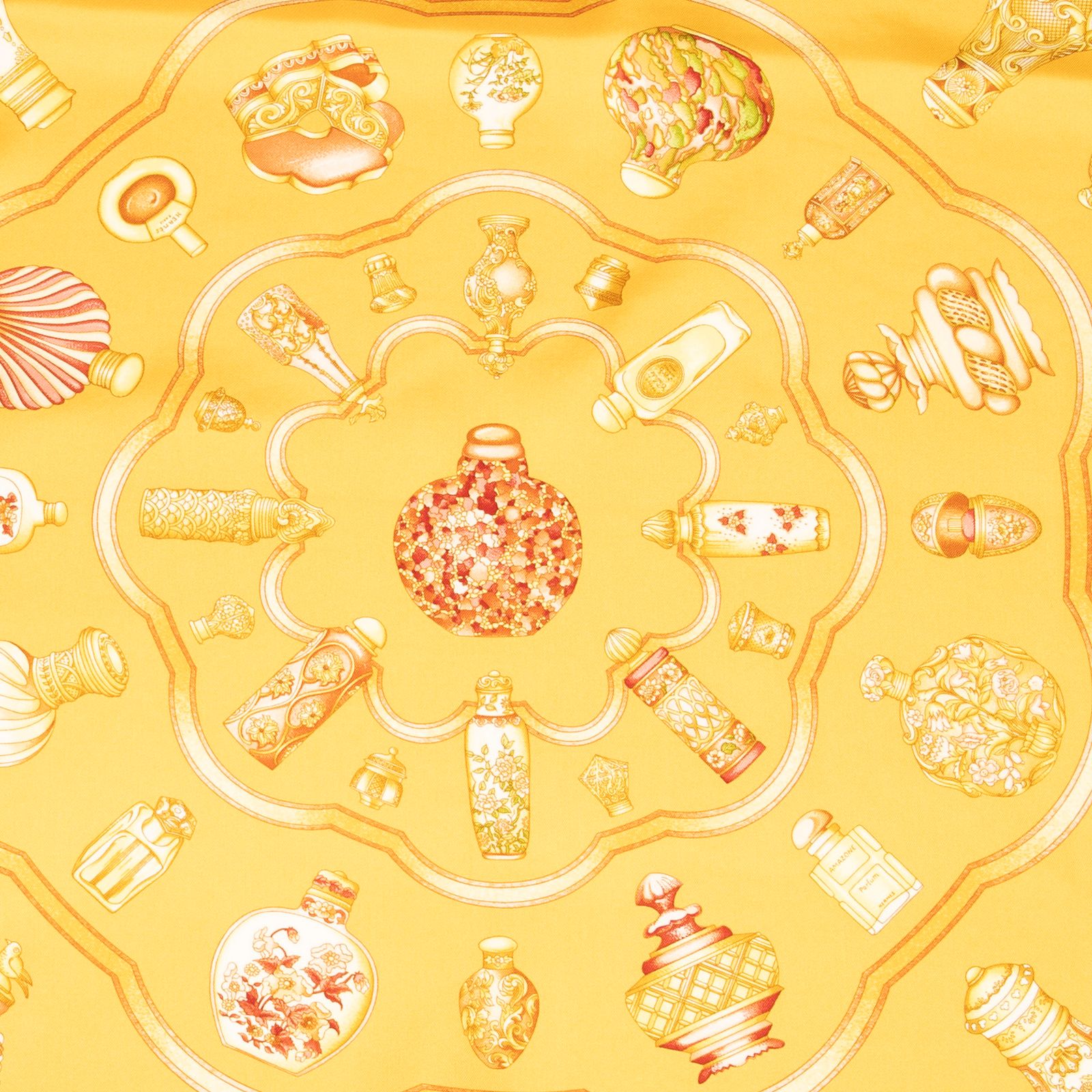 エルメススカーフオレンジ ツイルシルクA