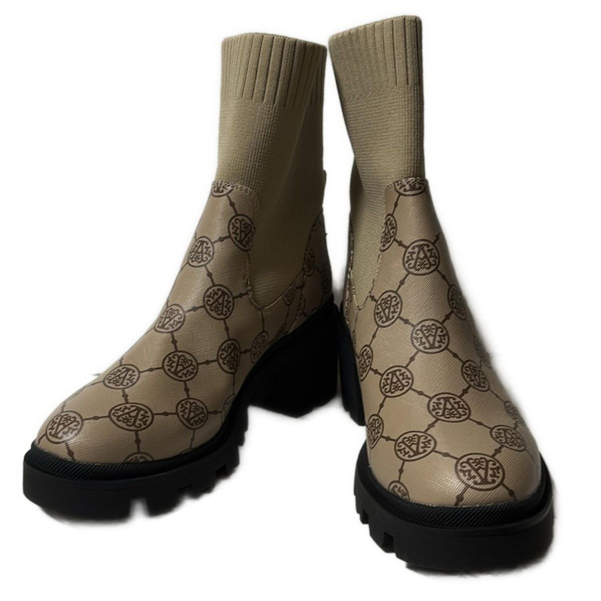 Anne Coquine アンコキーヌ ショートブーツ LL レディース - ベージュ