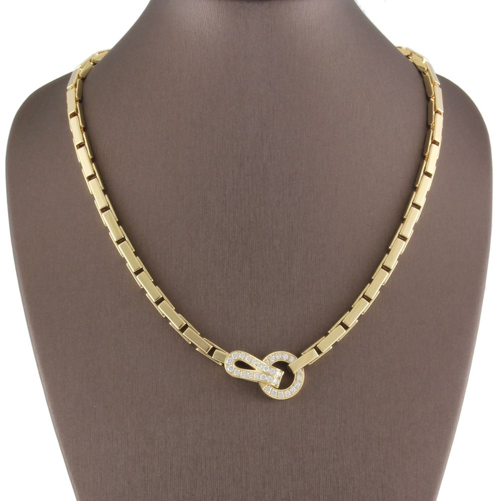 カルティエ アグラフ ネックレス 18金 K18イエローゴールド  