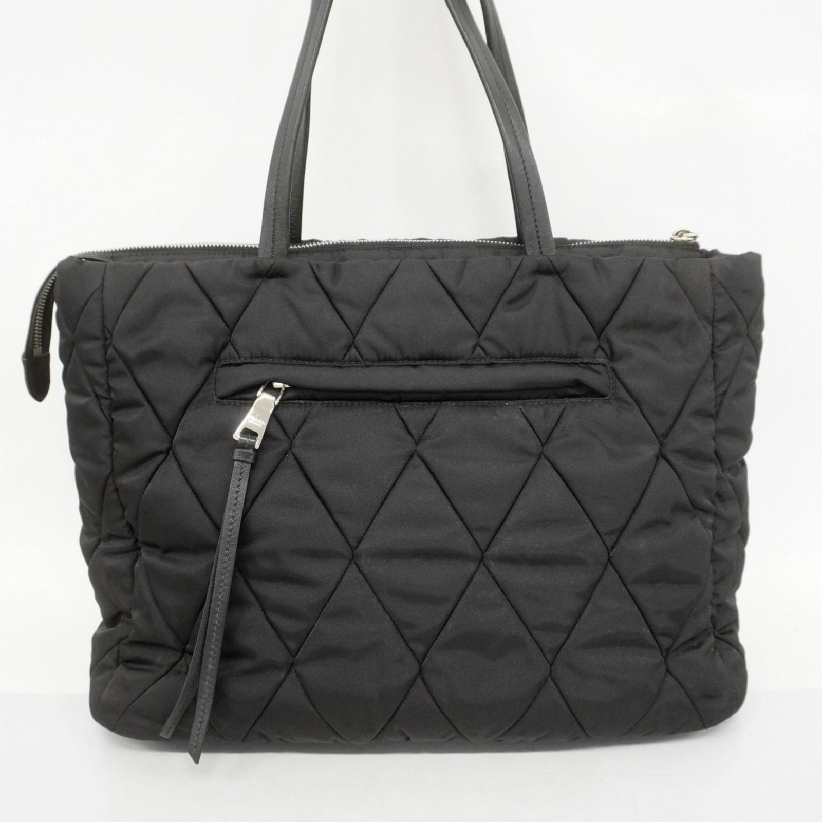 【美品】PRADA プラダ　ハンドバッグ　トート　ナイロン　ブラック　黒　刻印 美品】PRADA プラダ トートバッグ ハンド ナイロン ブラック 黒