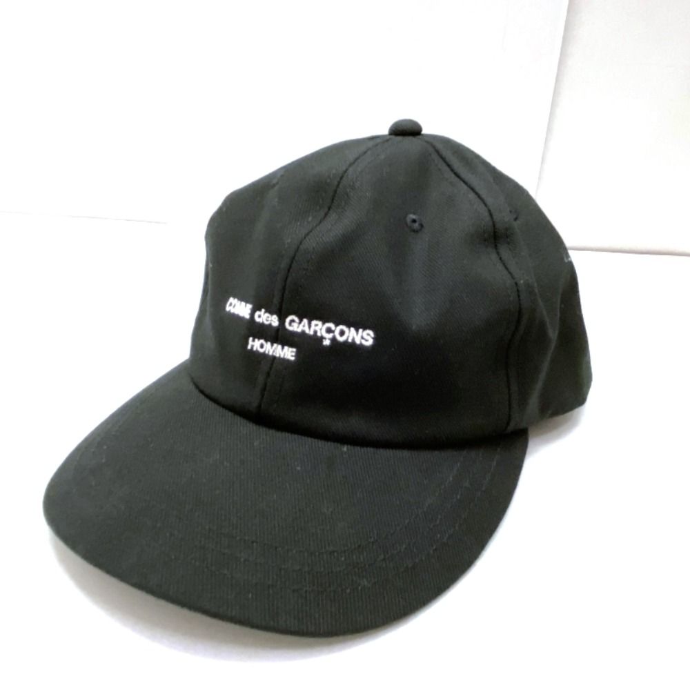 03w16185 Comme des Garcons Homme コムデギャルソンオム 24AW ロゴキャップ ブラック メンズ 帽子 HN-K601