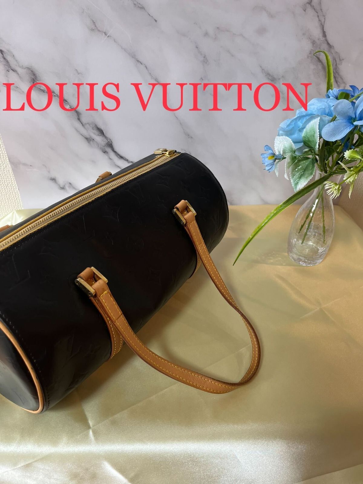 52】Louis Vuitton ルイヴィトン ヴェルニ ボストン バッグ ベッド ...
