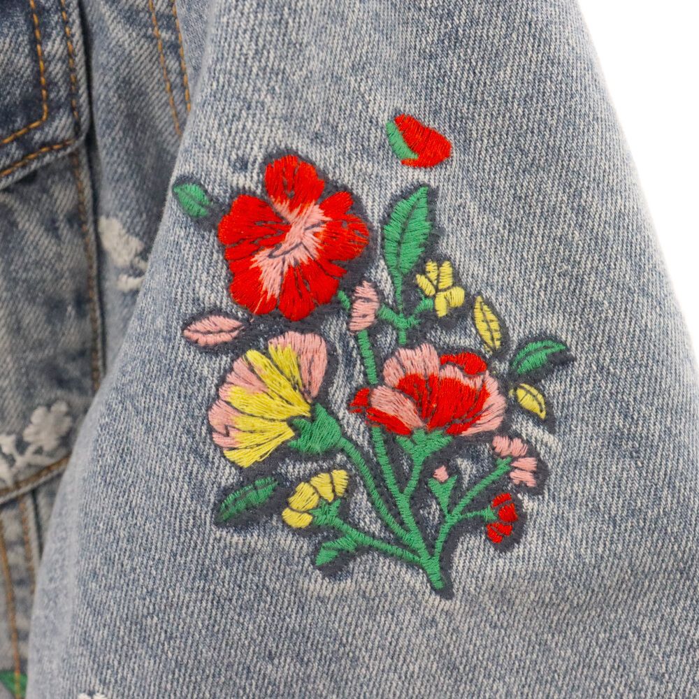 KITH キス フラワー刺繍 デニム ジャケット インディゴ 22‐021‐060‐0002 KITH (キス) フラワー刺繍 デニム ジャケット インディゴ 22‐021‐060