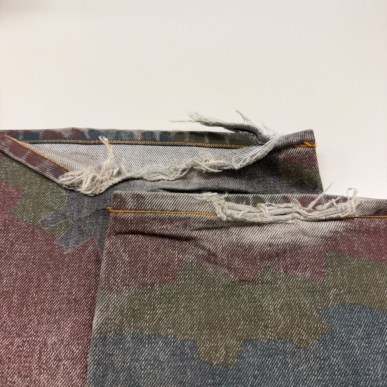 FAF fake as flowers カモ ジーンズ！ FAF Fake As Flowers CAMO AGED DENIM PANTS エイジドカモデニム