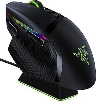【中古】Razer(レイザー) Basilisk Ultimate ゲーミングマウス 高速無線 11ボタン チルトスイッチ Focus+センサー 20000DPI 充電スタンド付 Chroma【日本