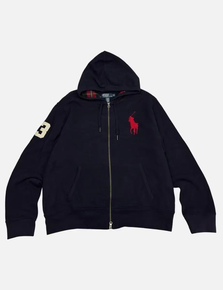 ビッグポニー RALPH ジップアップパーカー LAUREN ネイビー R2694 