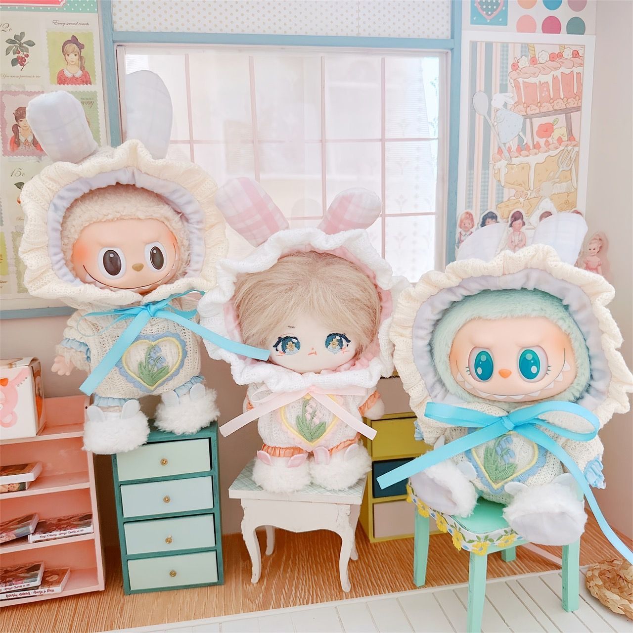 うさ耳ぬい着ぐるみ⟡にじぱぺっと専用⟡ぬい服⟡ホワイト