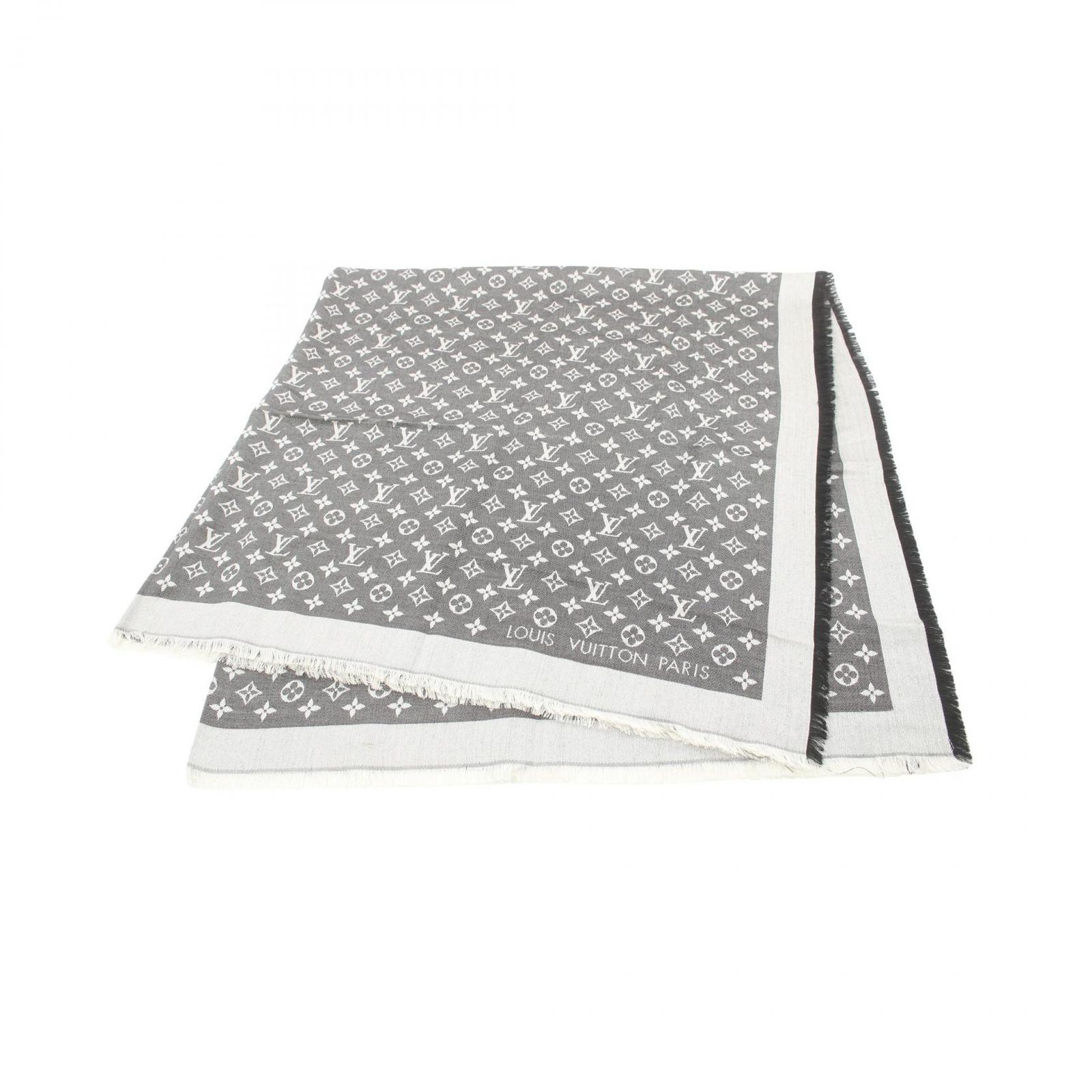 本物良品■ルイヴィトン■ショール・モノグラム デニム/ノワール/イタリア製 本物良品□ルイヴィトン□ショール・モノグラム デニム/ノワール