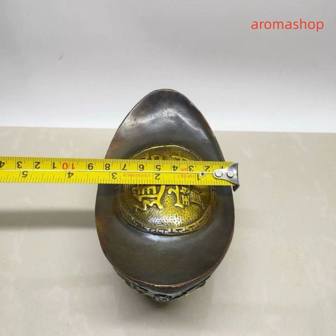 銅制 五路財神元宝 聚宝盆 招財進宝 応接間 博古架 装飾品 現代工芸品 置物 銅制 五路財神元宝 聚宝盆 招財進宝 応接間 博古架 装飾品 現代