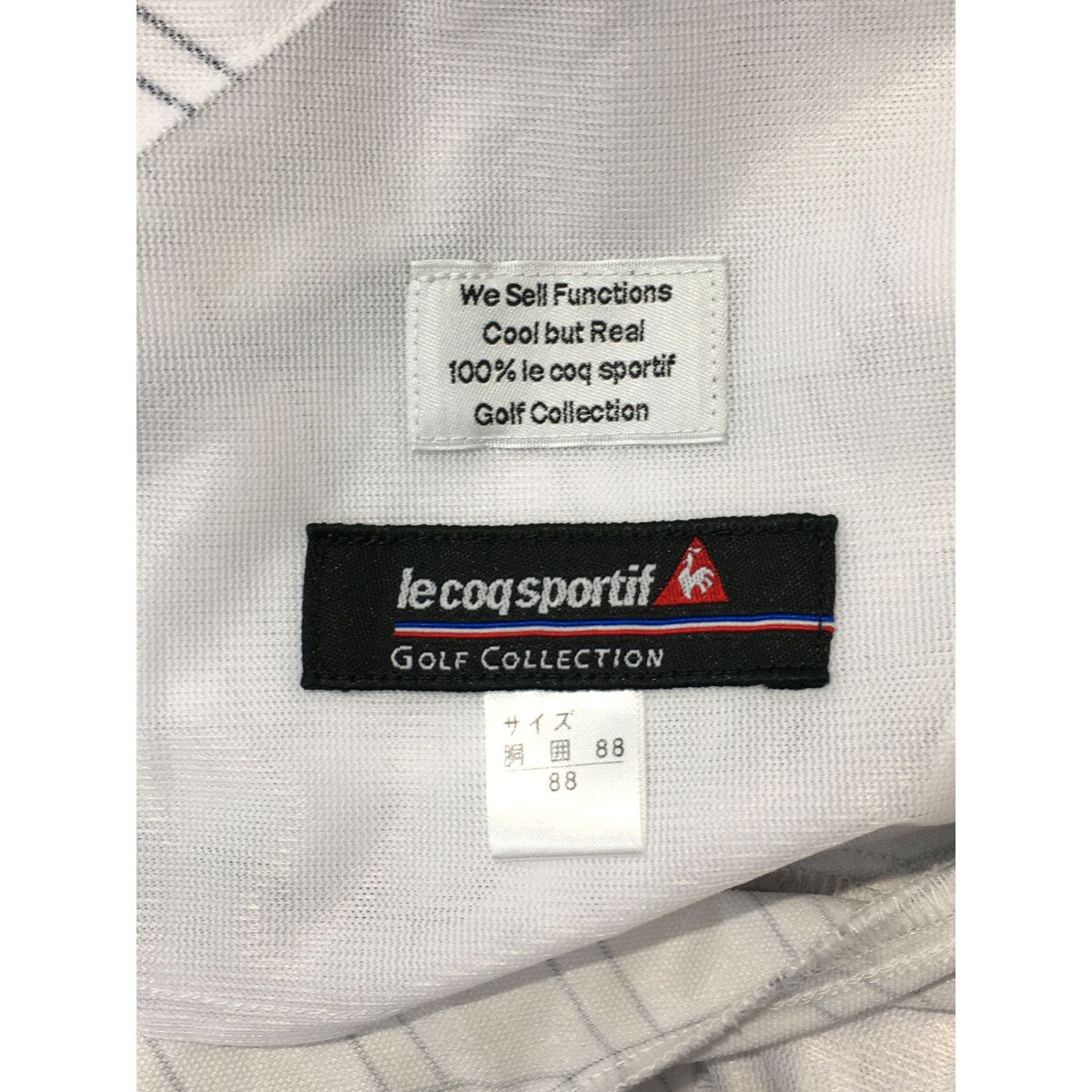 le coq sportif - coco 中古 ルコックスポルティフ le coq sportif メンズ パンツ 88cm 白×紺  ホワイト×ネイビー 幾何柄 中古 メンズ ルコックスポルティフ le coq sportif パンツ 88cm