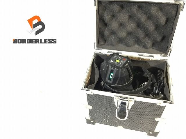 外観C RunChuan 5ライン グリーンレーザー墨出し器 RC-885G バッテリ1個 充電ケーブル ケース付 レーザー墨出し機