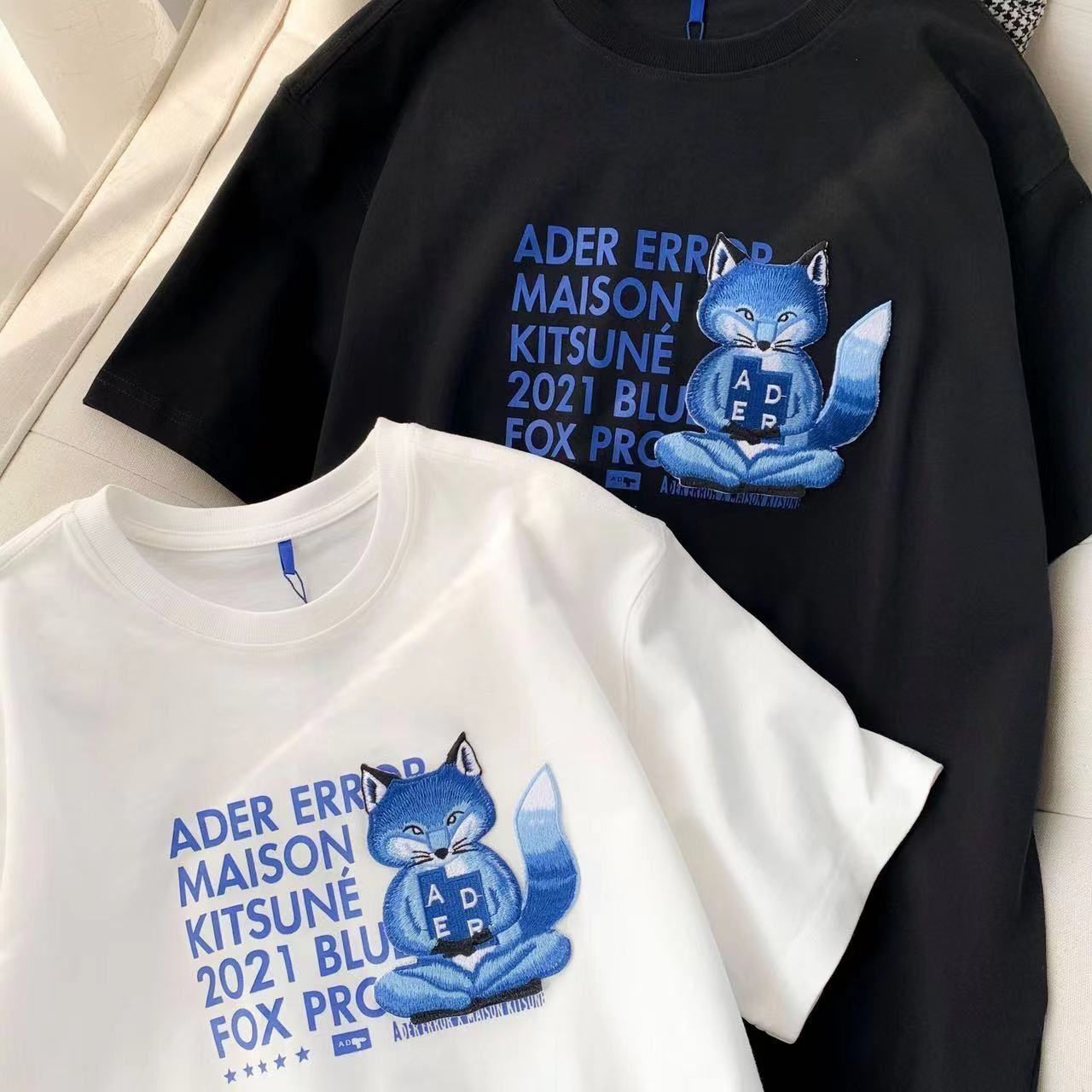 Ader Error×Maison kitsune コラボTシャツ 男女兼用 - メルカリ