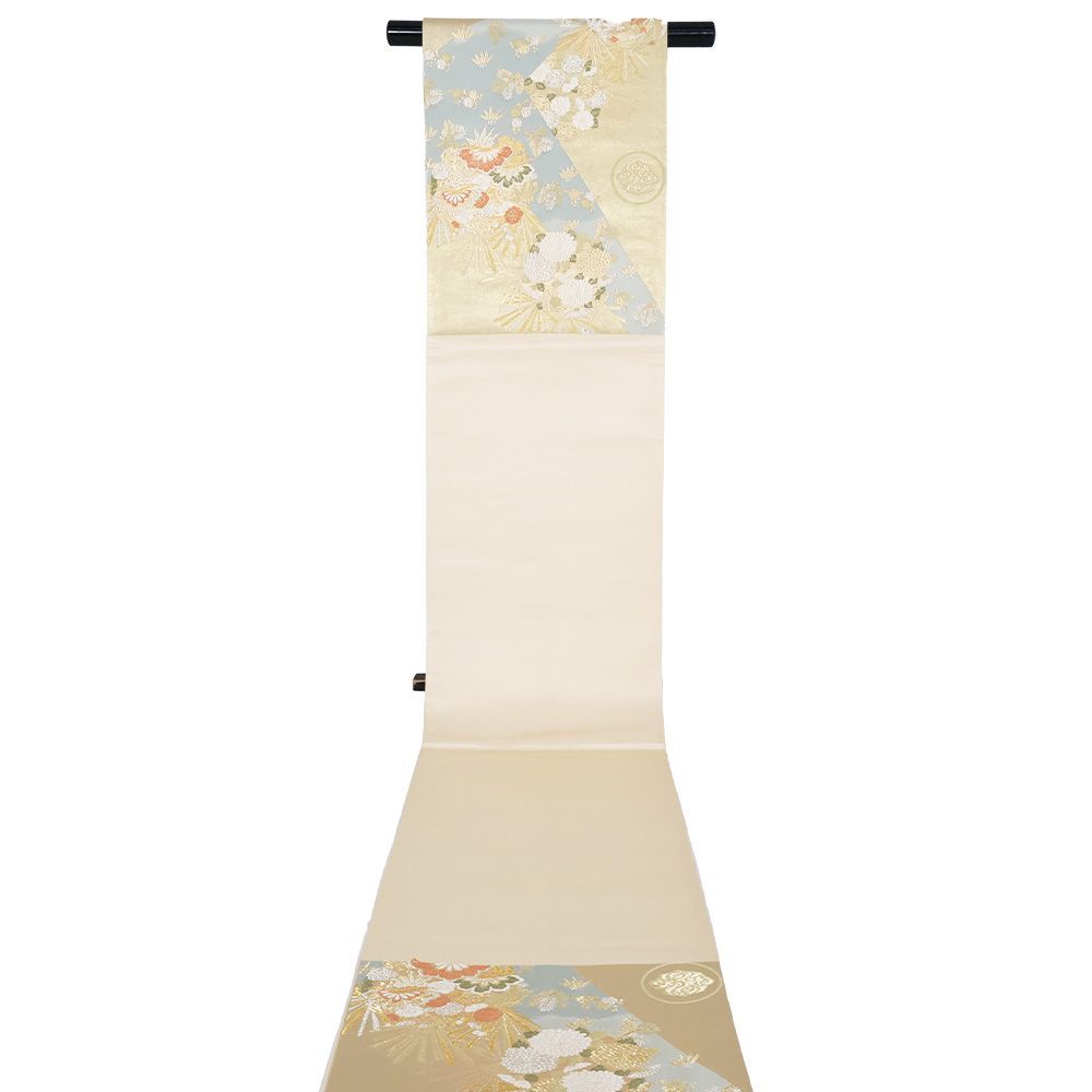 【美品】 正絹袋帯 金×深緑 竹文様 モダン上品 袋帯 美品 秀品 草花 金銀糸 箔 緑 六通 正絹 【中古】 - メルカリ
