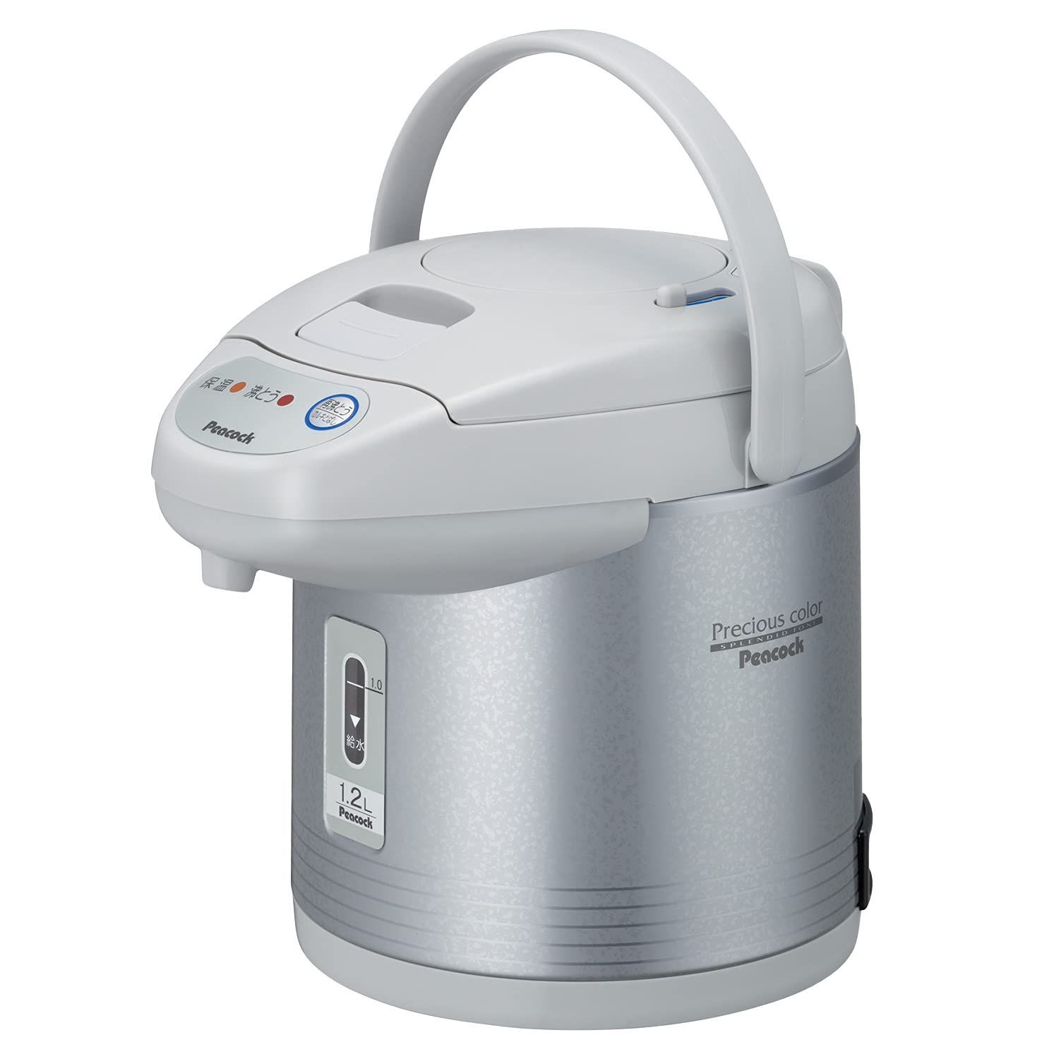 サテングレー 1.2L WCI-12 HS 電気沸とうエアーポット カルキとばし ピーコック