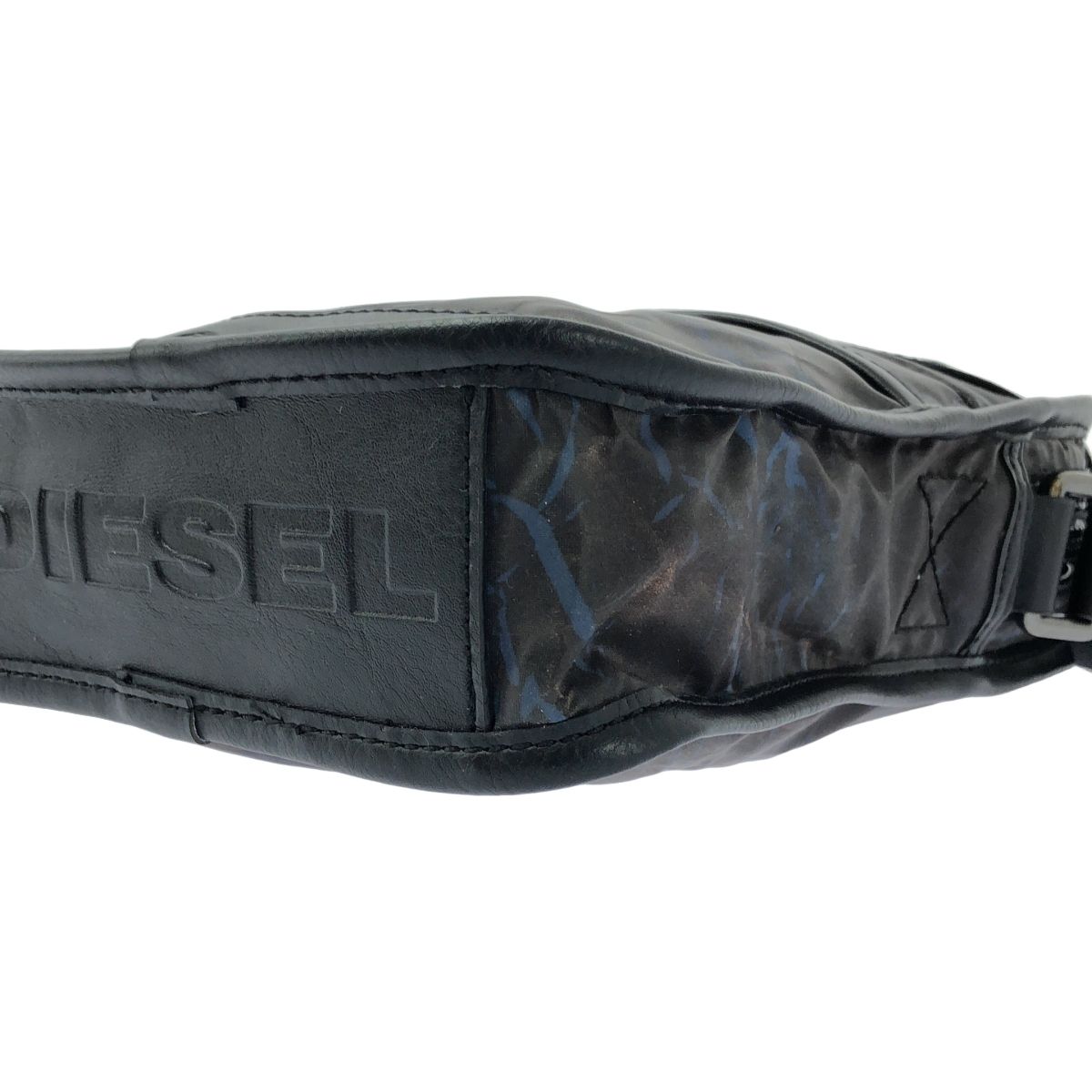 美品】 DIESEL / ディーゼル | レザー ナイロン ロゴ ショルダーバッグ 