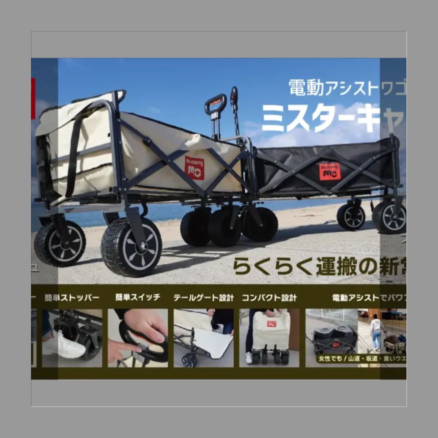 電動キャリーワゴン・テーブル・ルーフセット