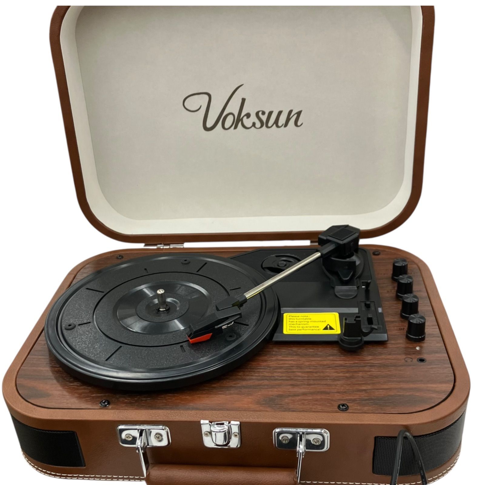 186000 現状品 Voksun レコードプレーヤー スーツケース型 S300 ブラウン