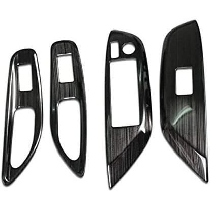 高グレード化♪ ブラック パワーウインドウ スイッチ カバー ヤリス KSP210 MXPA10 MXPA15 MXPH10 MXPH15 X G Z ハイブリッド b3876