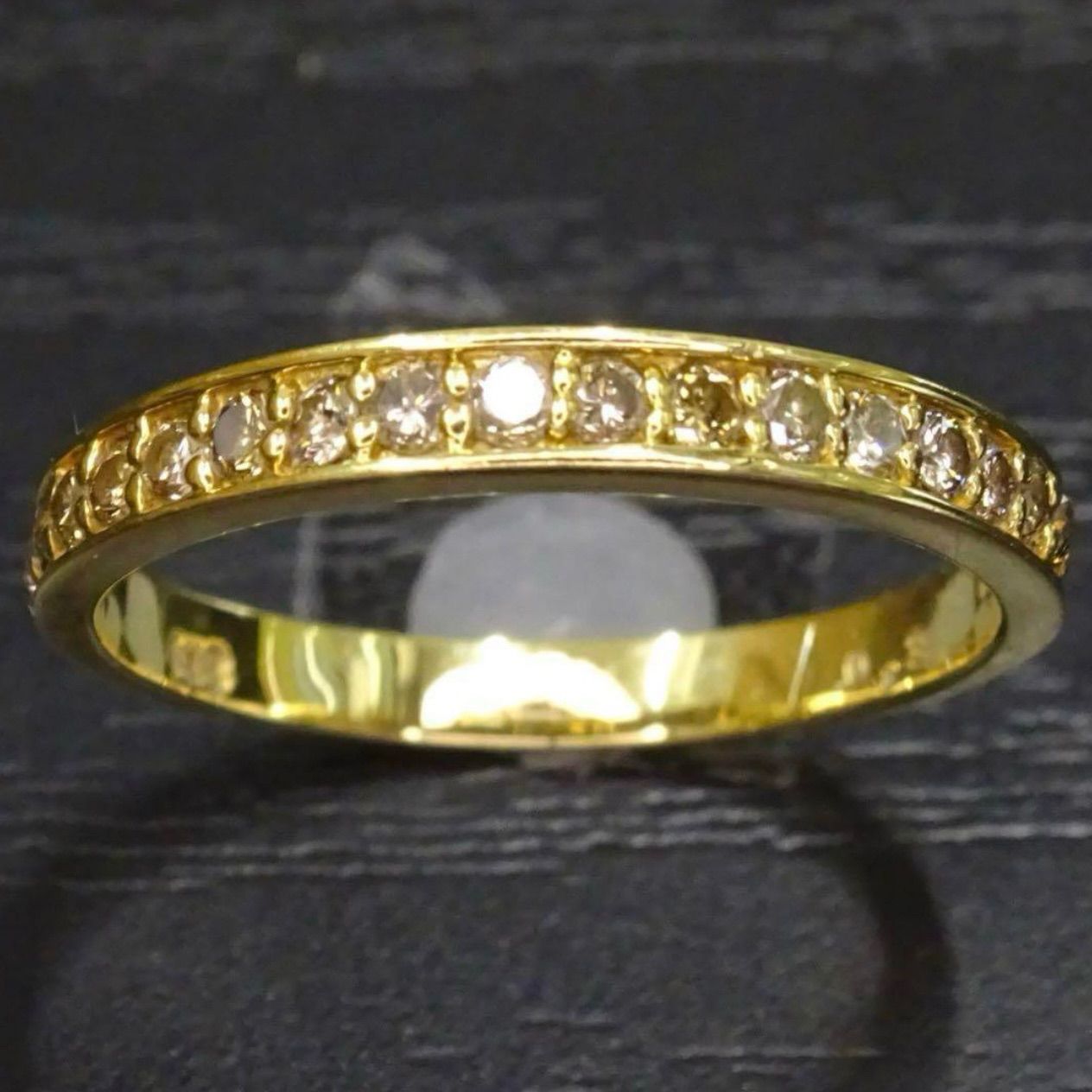 18金 K18 ゴールド GOLD 750 天然ダイヤモンド0.3ct ハーフエタニティ 