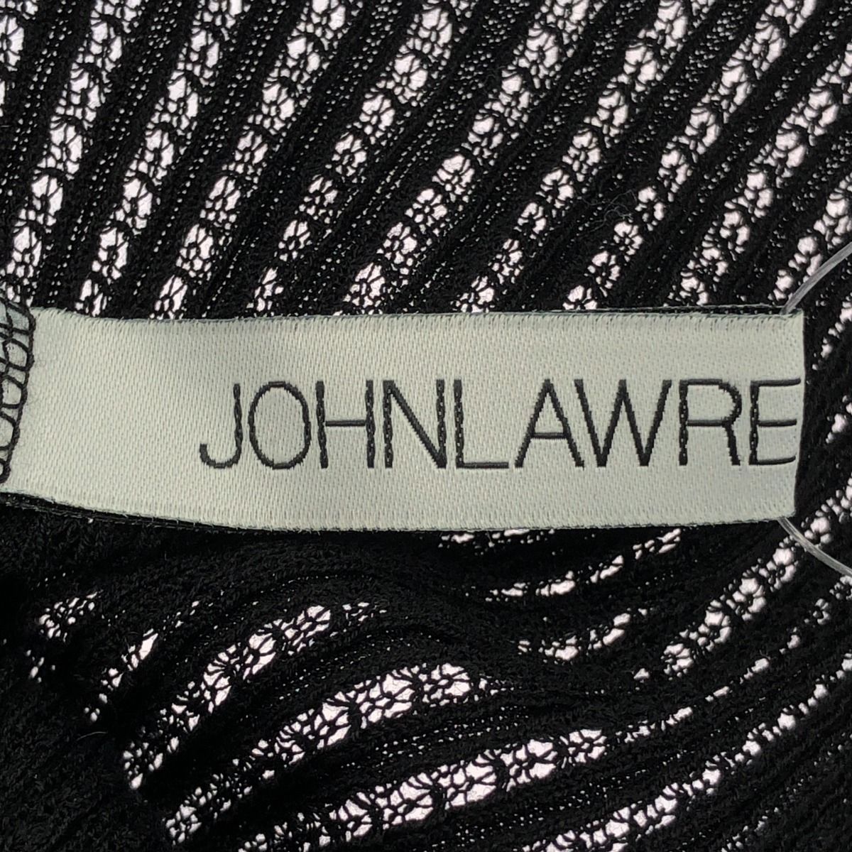  JOHN ジョン ローレンス サリバン シースルーリブニットトップス 5 D 014-0223-19 ブラック OS 長袖 ニット セーター