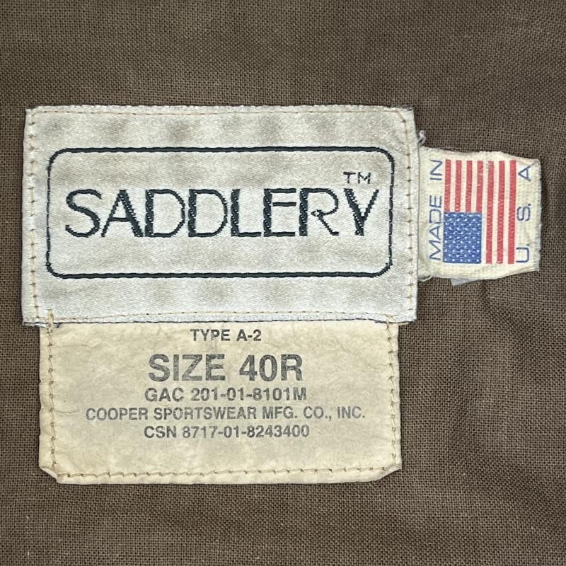 COOPER クーパー SADDLERY USA製 IDEAL ZIP A-2 ミリタリー レザー