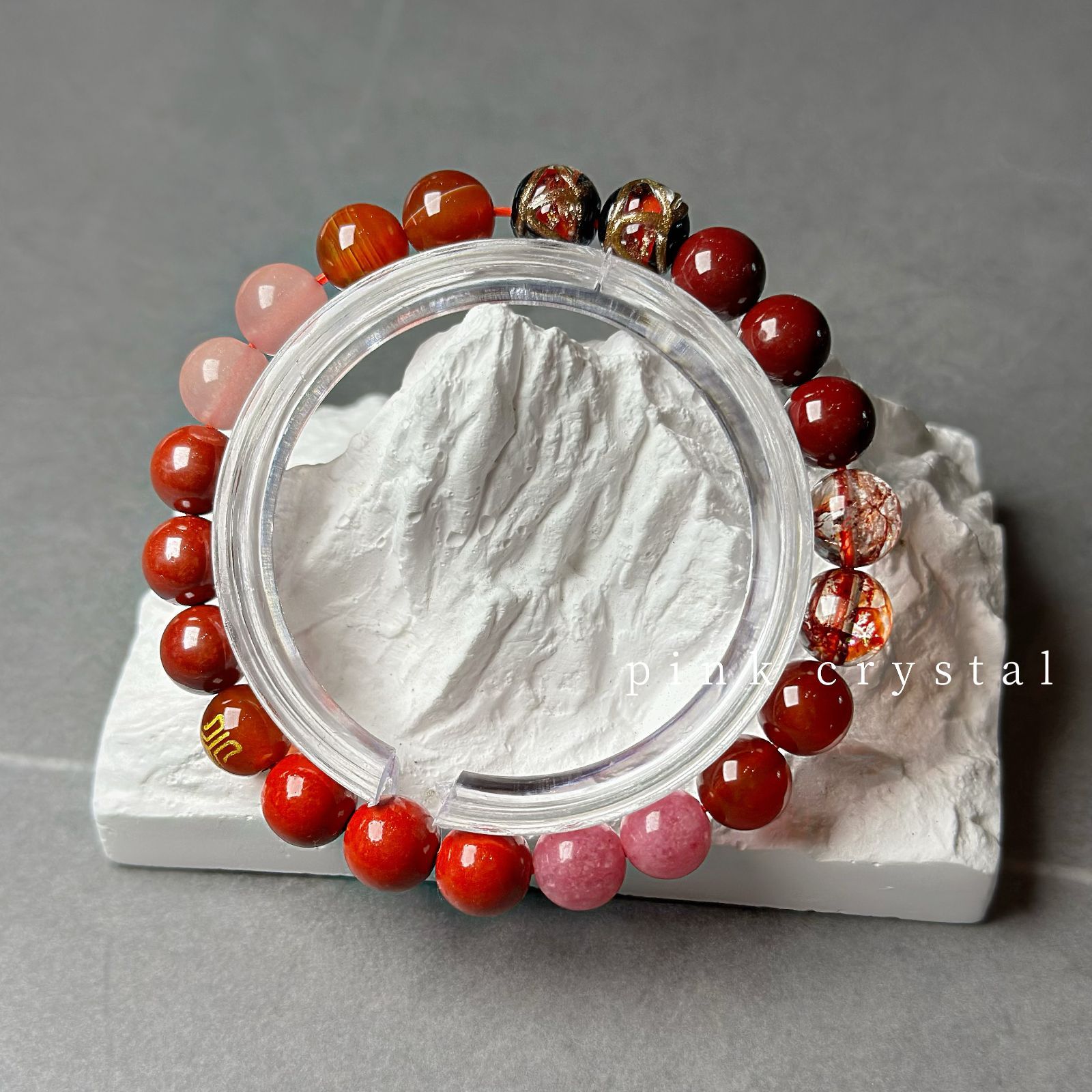 五行バランスシリーズ「火」〜天然石ブレスレット（8mm） 五行バランスシリーズ「火」〜天然石ブレスレット（8mm） 配送