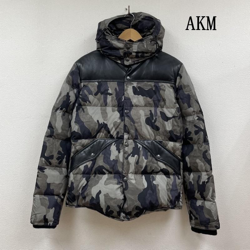 定価14万　AKM LIMONTA　カモフラ　レイヤード　ダウンジャケット　L 定価14万 AKM LIMONTA カモフラ レイヤード ダウンジャケット L