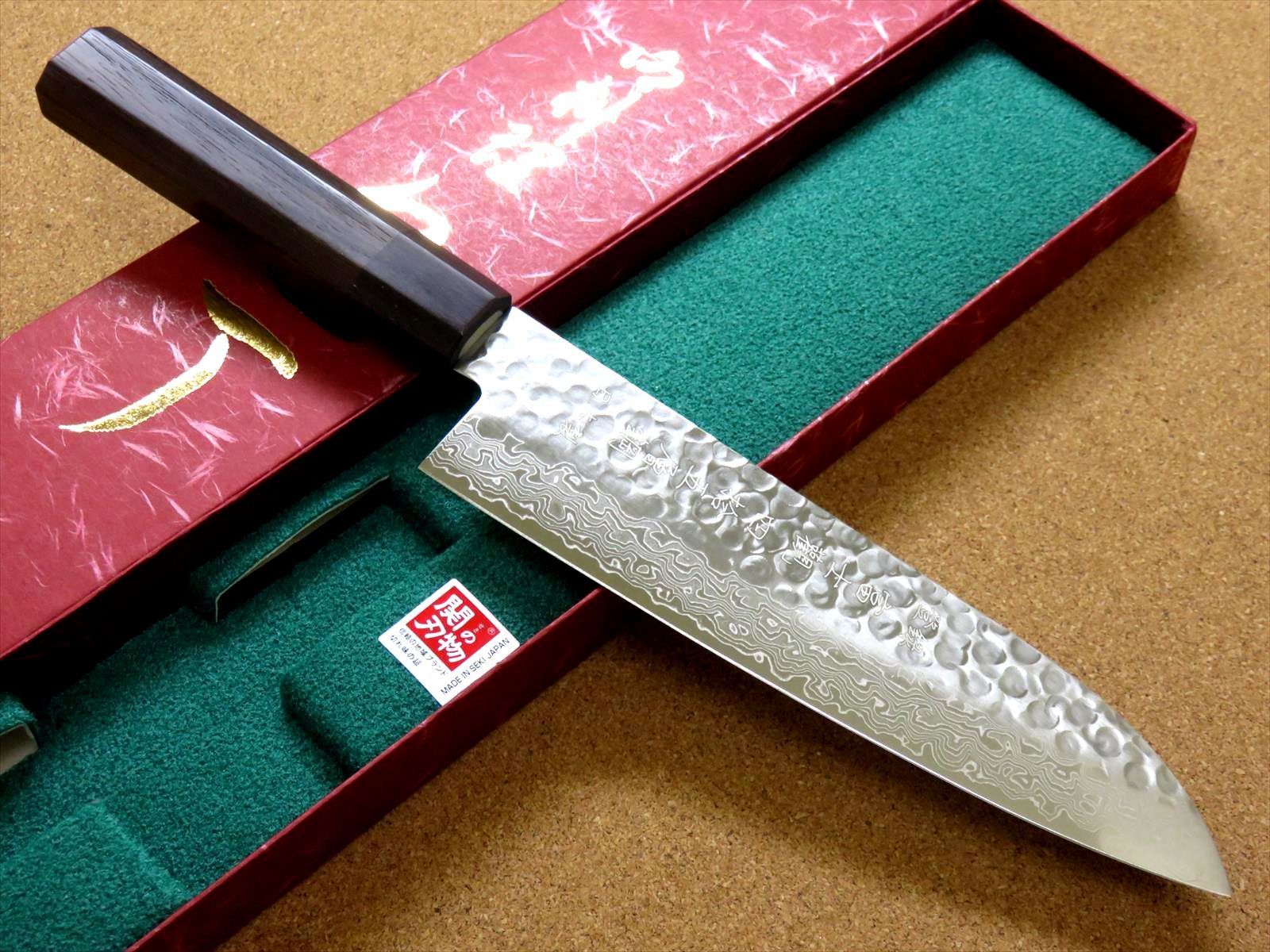 関の刃物 三徳包丁 180mm ダマスカス 45層 鎚目 両刃 万能包丁 ナイフ 関