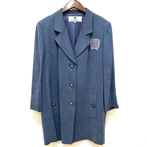 asc ジバンシィ GIVENCHY ジャケット 42 青系 大きいサイズ レディース
