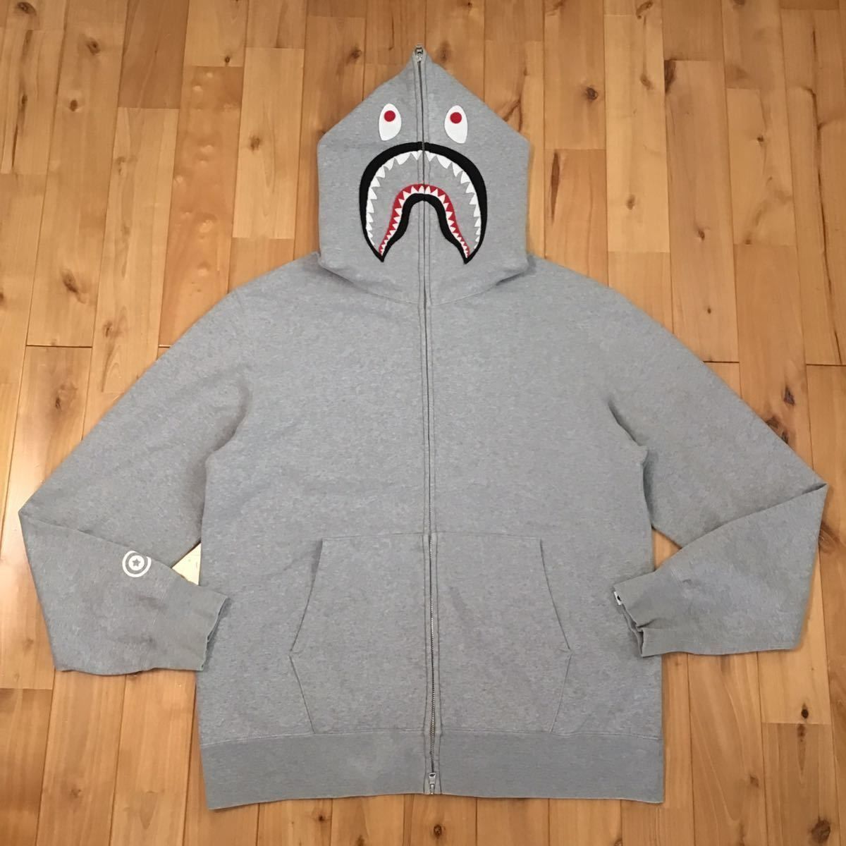 ☆2XL☆ WGM シャーク パーカー グレー shark full zip hoodie a