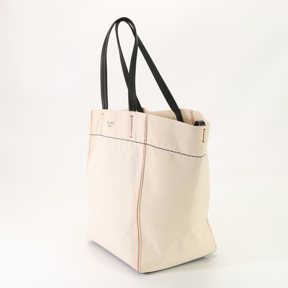 美品 セリーヌ カバ ファントム レザー キャンバス トート