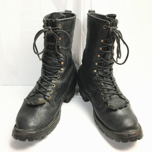 試着交換OK！HATHORNハソーン 70s-80s?Vintage 品 レザーブーツ size11D〈黒/BLACK/ブラック〉レースアップ編み上げ  ホワイツ boots 管NO.WS5 #BUZZBERG - メルカリ