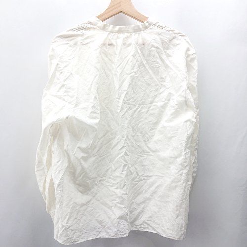 BALLSEY◆長袖ブラウス/36/コットン/WHT/無地 BALLSEY(ボールジィ) / 長袖ブラウス/36/コットン/WHT/無地