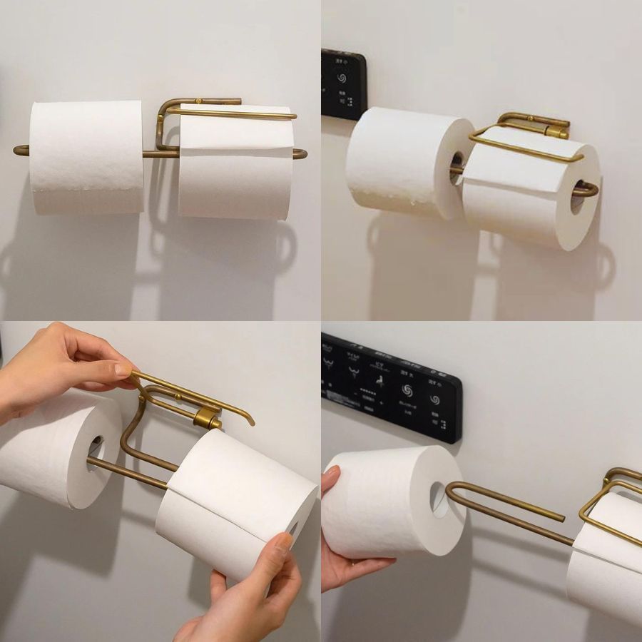 ren ステンレス トイレットペーパーホルダー 2連 AXCIS ren ステンレス