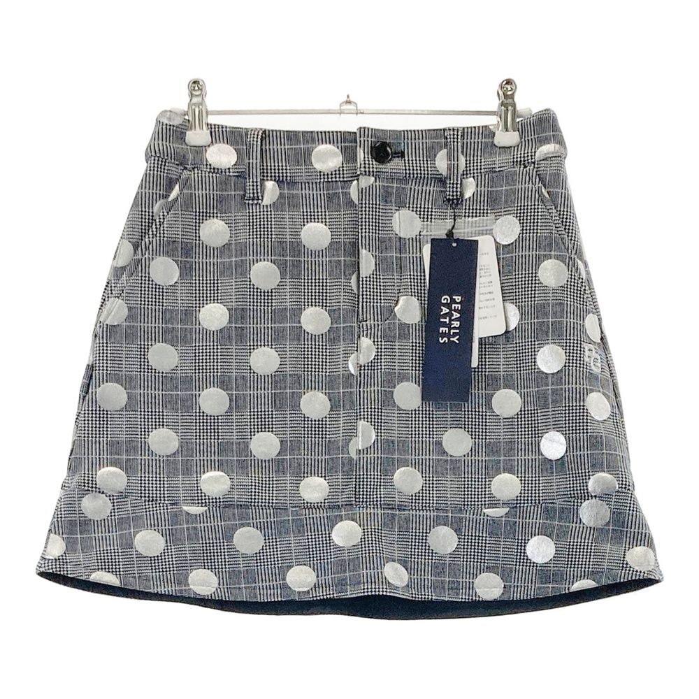サイズ 00 PEARLY GATES パーリーゲイツ 055-1134112 裏起毛 ストレッチスカート ドット グレンチェック柄 グレー系 240101535129 ゴルフウェア レディース ストスト