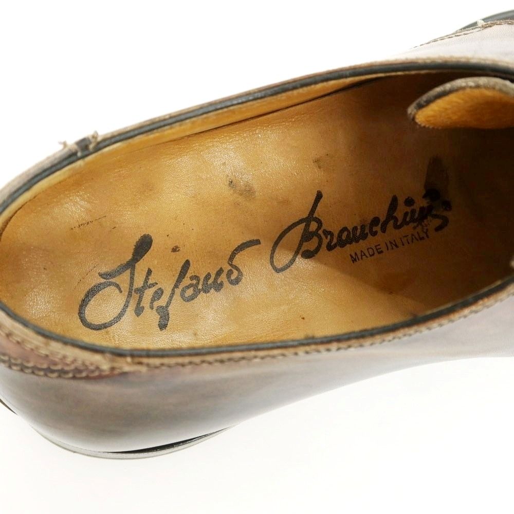  ステファノブランキーニ Stefano Branchini 変形ストレートチップ ドレスシューズ ブラウン サイズ6 メンズ デッキシューズ 靴