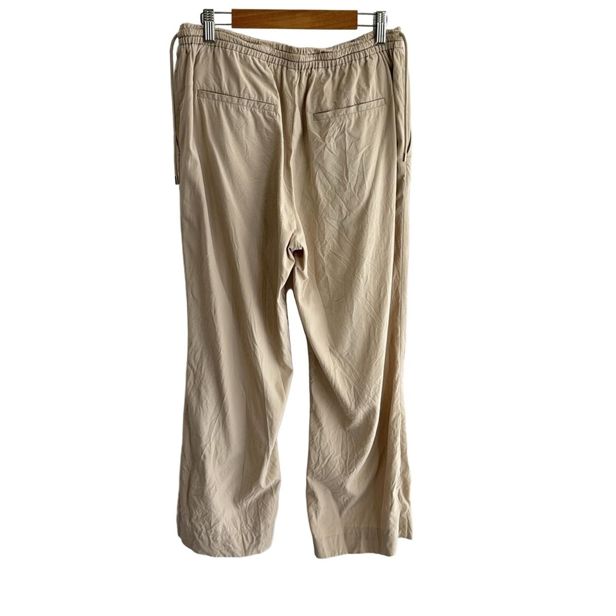 Drawer ドゥロワー パンツ サイズ40 M レディース - ベージュ フルレングス シルク混 ウエストゴム