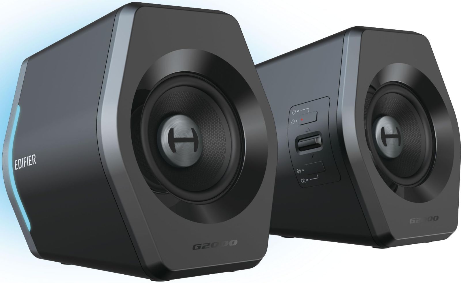 在庫処分 AUX Bluetooth|USB|3.5mm 有線無線接続|映画 音楽 ゲームモード対応|32W ゲーミングスピーカー ゲーム用 パソコン Hi-Fi音質|rgb スピーカー PC 2.0ch 黒 G2000 Edifier