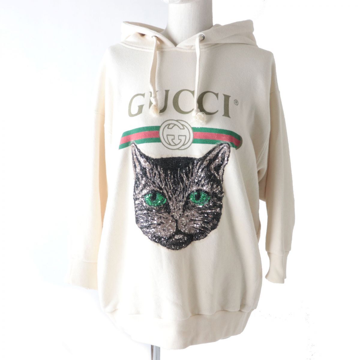 GUCCIパーカーミスティックキャットグッチスウェットパーカー