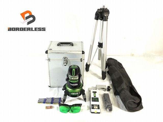 比較的 makita マキタ 屋内 屋外兼用墨出し器 ダイレクトグリーン SK311GX 受光機 LDG-2 三脚付 グリーンレーザー墨出し器 107690
